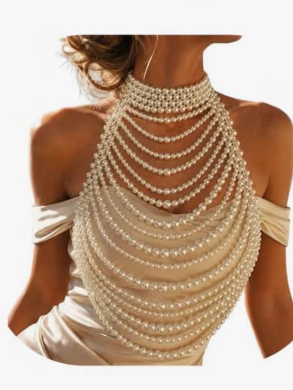Pearl Cascade Halter Top